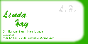 linda hay business card